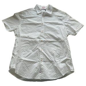 Denim & Flower Button Down Shirt Mens Size Large